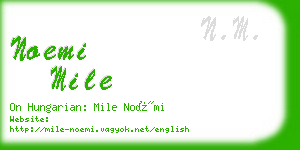 noemi mile business card